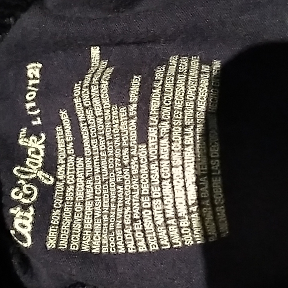 Cotton & Polyester patterned skort Cat & Jack with drawstrings to tie for waist - Picture 3 of 3